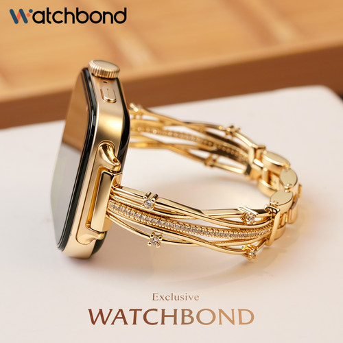 适用华为watchfit5手表带fit5pro全铜锆石fit4星轨环饶铜链金属腕表带fit4pro运动fit3智能女生夏季表链高级 - 图2