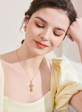 lulu chang设计师款春天花花系列项链花瓣花朵延长链SN164A