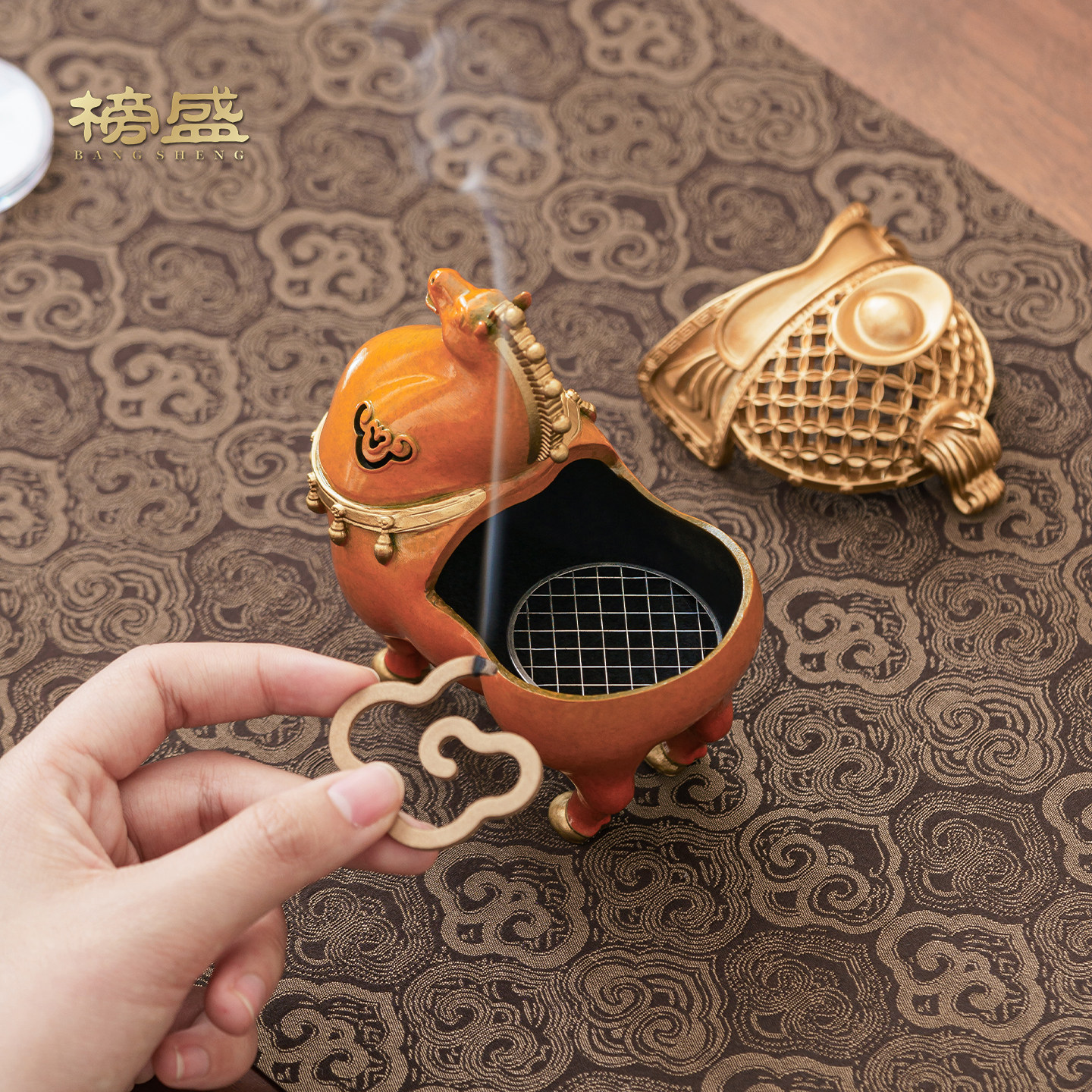 榜盛铜香炉马上有钱香炉摆件马年吉祥物茶道香薰炉创意新年礼物,淘宝优惠券,粉丝福利购,淘宝优惠卷