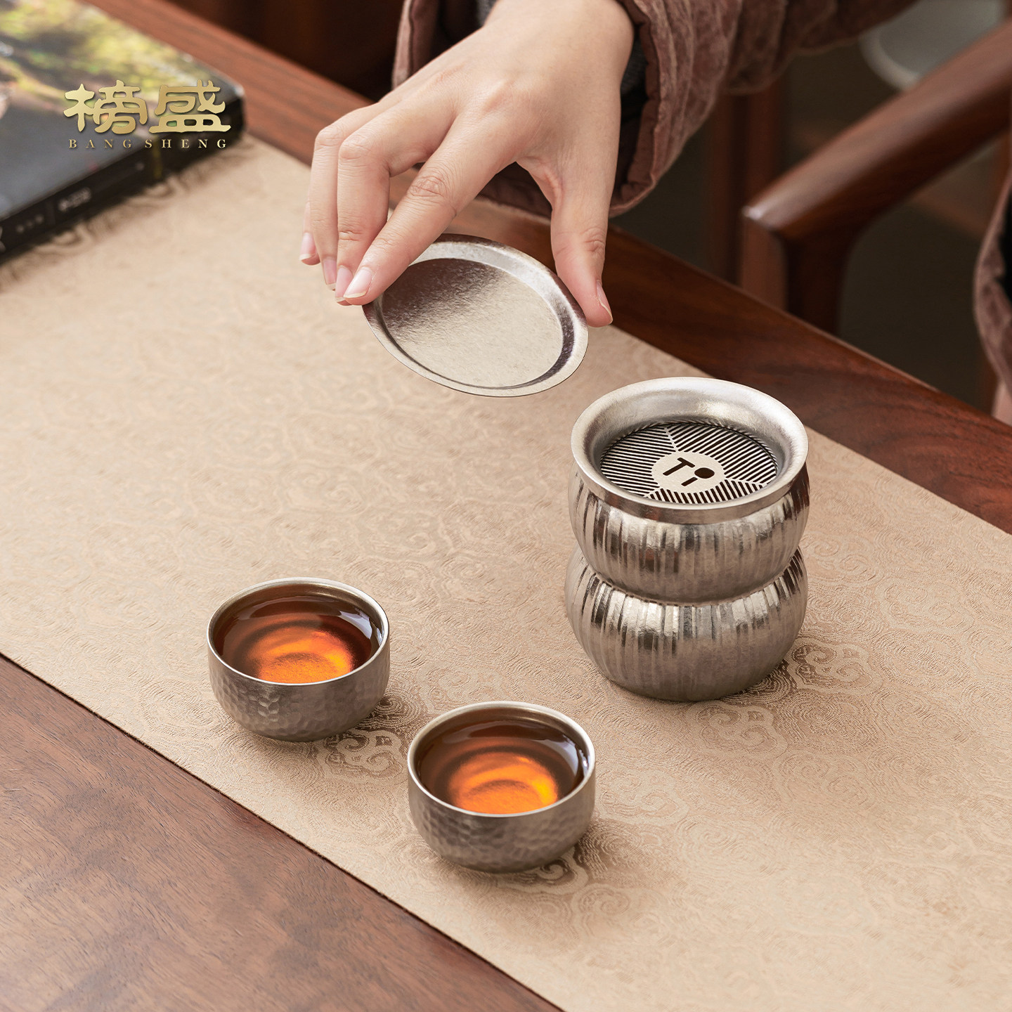 榜盛纯钛旅行茶具便携式户外露营快客杯随身一壶二杯功夫茶具套装,淘宝优惠券,粉丝福利购,淘宝优惠卷