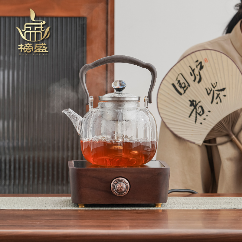 榜盛玻璃煮茶壶耐高温新款电陶炉煮茶器泡茶家用高端白茶煮茶炉-图3