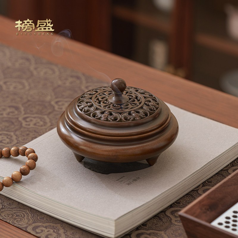 榜盛苏工铜香炉家用室内檀香沉香高端中式茶道线香盘香炉熏香炉,淘宝优惠券,粉丝福利购,淘宝优惠卷