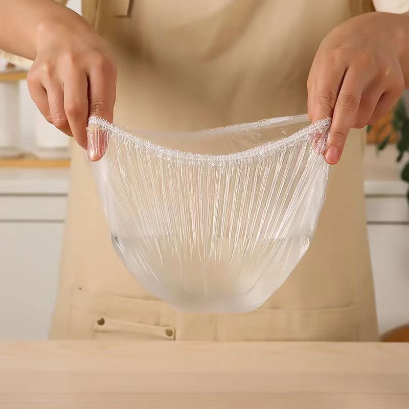 食品级一次性保鲜膜套透明松紧口保鲜膜罩套碗盖专用保鲜袋保险套 - 图0