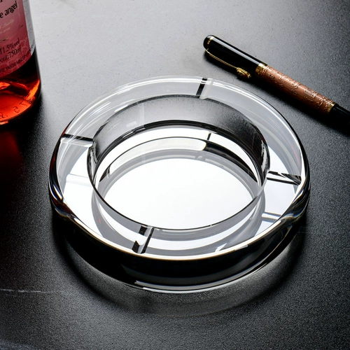 Элитная креативная трендовая большая стеклянная пепельница для офиса, легкий роскошный стиль, делается под заказ, подарок на день рождения