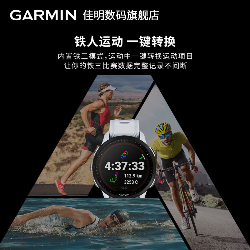 Garmin佳明Forerunner955铁人三项运动手表双频定位户外跑步游泳骑行运动多功能心率智能腕表-图3