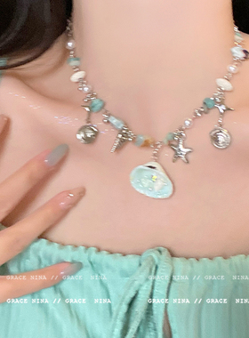 吹吹海风！度假风贝壳珍珠项链女