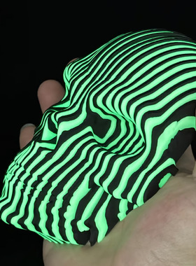 跨境新品Luminous quantum skulls 发光量子头骨3D打印恶作剧摆件
