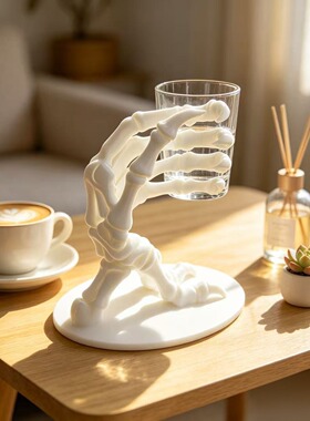 跨境新款Skeleton Dragon Hand Shaped Cup & Jar Holder骷髅杯架