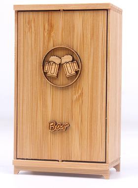 跨境新品迷你微缩食玩红酒牛排迷你酒杯木餐盘娃屋厨房道具