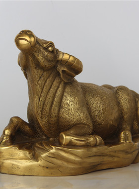 极速纯铜生肖牛摆件工艺品招财风水十二生L肖铜牛家居装饰品桌面