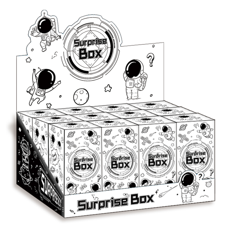 抖音网红潮品暴力熊宇航员盲盒空盒批发潮玩钥匙扣盲盒包装盒定制 - 图1