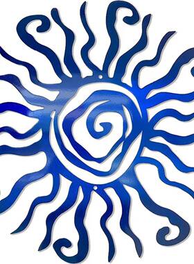 跨境太阳神铁艺摆件装饰品挂件太阳花环设计铁皮装饰家居装修庭院