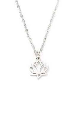 跨境配饰欧美项链钛钢全抛光激光切割莲花毛衣链项链女