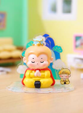 国潮风天官送福盲盒亚克力场景摆件家居Q版古风系列装饰品