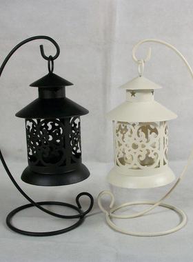 欧式镂空铁艺烛台复古婚庆家居创意工艺品装饰生日礼品摆件