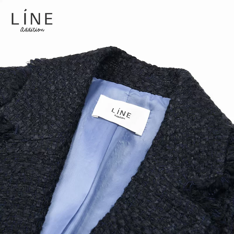 LINE Korean Women's New Shopping Mall, одно и то же настроение ретро маленький благовоний ветер, жакет с крупным рисунком awjkkb6200