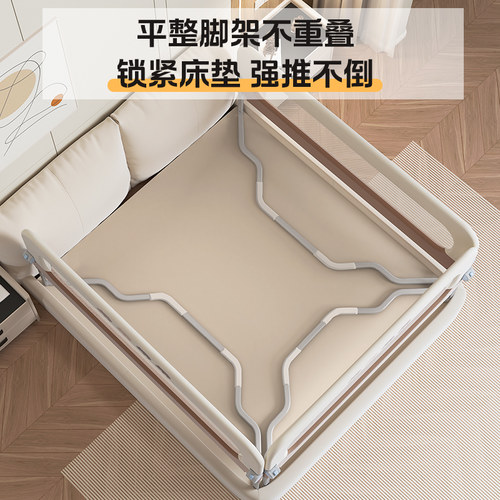 baby床围栏宝宝防护栏婴儿防掉床边挡板折叠儿童便捷护栏一面单侧 - 图1