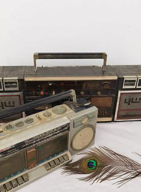 老式怀旧录音机磁带机80年代老物件卡带机手提式收录机道具摆件