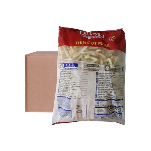 整箱 路多萨1/4细薯条2.5kg*4袋 汉堡西式快餐店冷冻土豆油炸小吃 - 图3