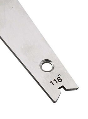 不锈钢钻头前刃规 118度角器顶角规前刃测量 钻头样板尺 刃部量规