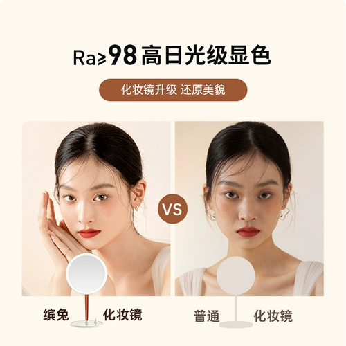 Pinktop bin rabbit makeup Moss -стиль светодиодный светлый настольный платье, поставленное с фонаря зеркало зеркало зеркало лимонное световое зеркало красавица