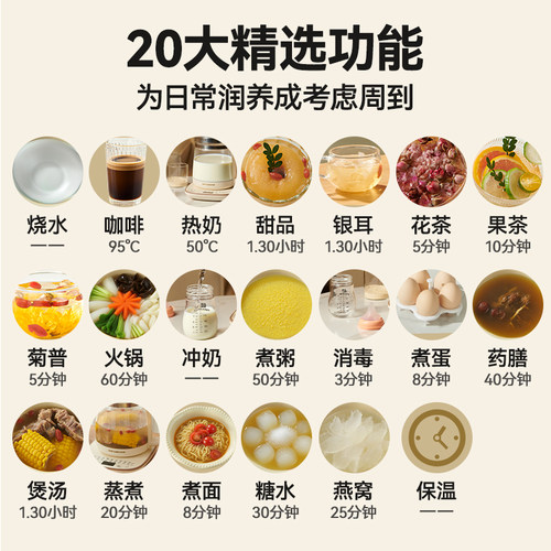德国本博养生壶办公室小型家用炖煮一体玻璃煮茶器2026新款烧水壶 - 图3