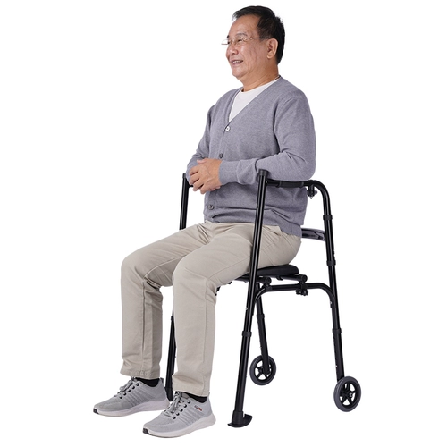 雅德 Рука палочек старика, чтобы помочь вспомогательному устройству для ходьбы, может взять двойную костыль и травму ноги на ногу