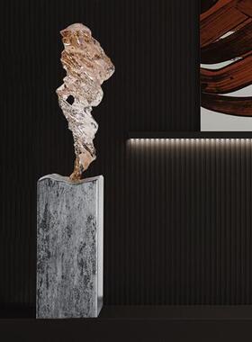 现代抽象透明树脂工艺品雕塑客厅落地高端大气型摆件家居软装饰品