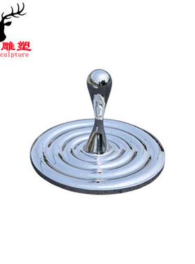 不锈钢水滴水波纹雕塑定制户外园林酒店创意景观落地艺术装饰摆件