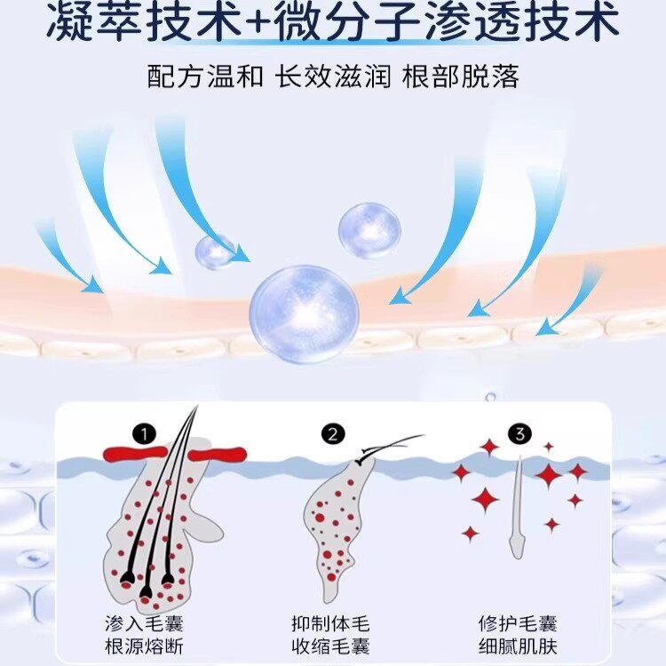 离岛日记脱毛膏学生男女腋下不留黑点全身温和清爽去毛官方官网店