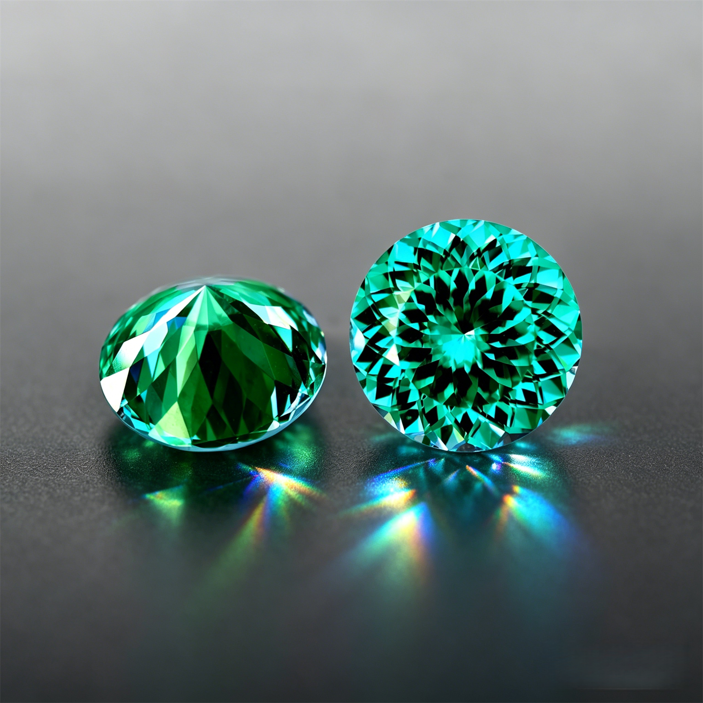 Paraiba loose stone Paraiba tourmaline vortex starry sky cut high precision round jewelry strange stone ring main stone