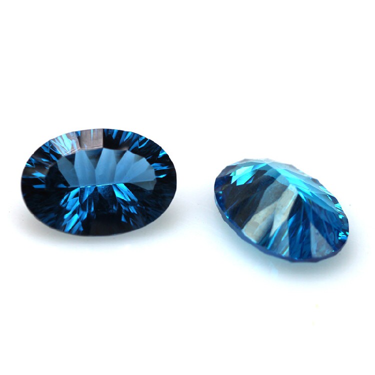 人气伦敦蓝宝石蛋形10x14mm戒指戒面裸石珠宝奇石女神奢华主石