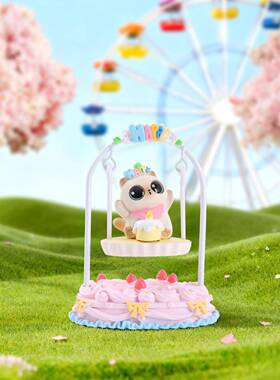 小红书同款热卖手办馒头猫的秋千日盲盒创意猫咪桌面摇摇摆件