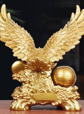 老鹰摆件大展宏图雄鹰地球客厅办公室公司装饰品乔迁开业送礼摆件