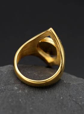 跨境爆款钛钢戒指土耳其眼睛镶钻男士个性戒指镶钻天使之眼戒指