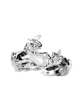 日月星辰情侣对戒纹理小众高级轻奢时尚个性男女百搭情侣戒指