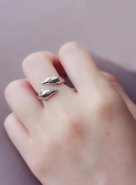 厂家直销新品镀银戒指创意拥抱你爱的拥抱怀抱手臂手开口可调戒指