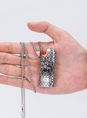 原创手工艺饰品麒麟钛钢吊坠项链