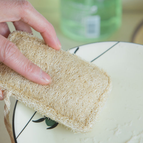 天然丝瓜络洗碗布丝瓜瓤刷碗丝瓜囊刷菜瓜布瓤子老丝瓜刷碗神器巾 - 图0