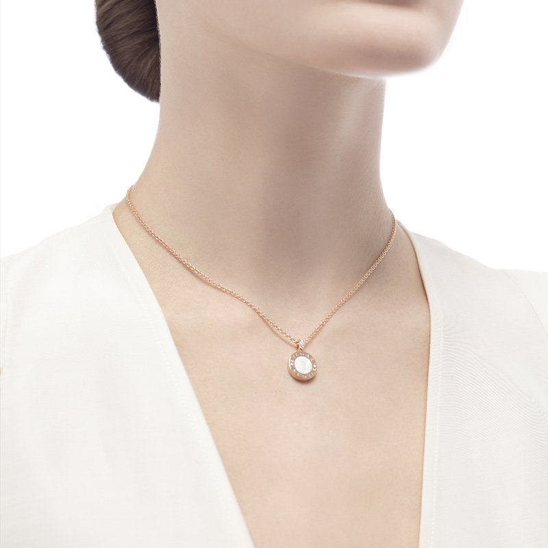 bvlgari女士18k玫瑰金锁骨链 OPECFASHION海外项链