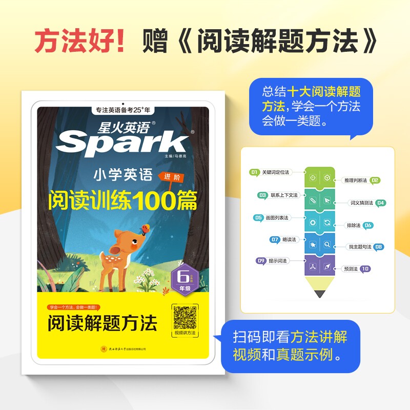 星火小学英语阅读理解专项训练书100篇小学生一二三四五六年级上下册听力天天练人教版教辅资料数学思维训练语文古诗全套同步练习