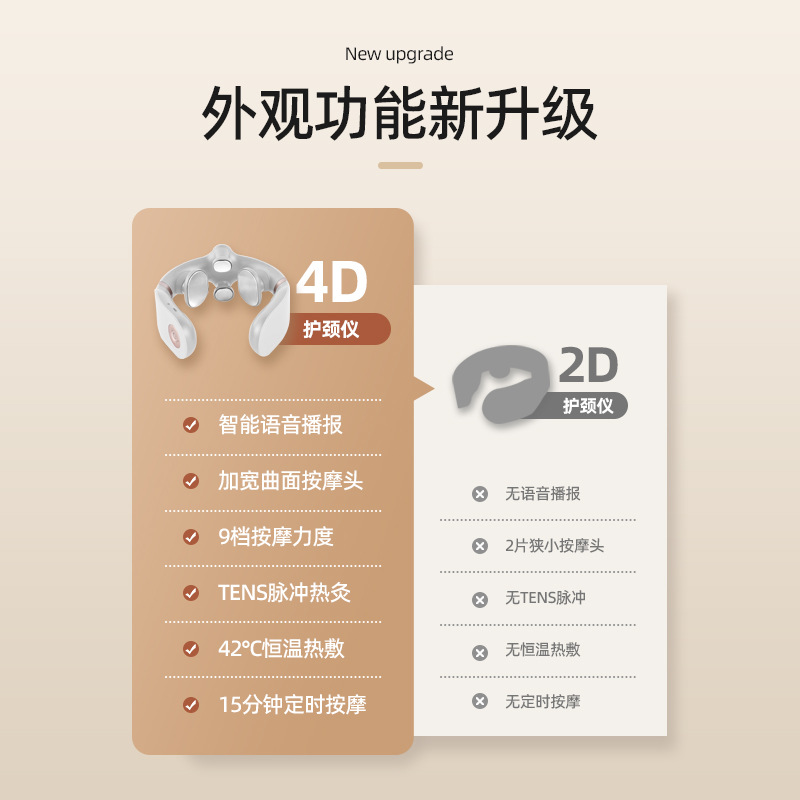 颈椎按摩器电脉冲颈椎仪肩颈按摩仪电动护颈仪颈部按摩器充电-图0