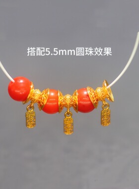 18K金古法金DIY串珠隔珠配件