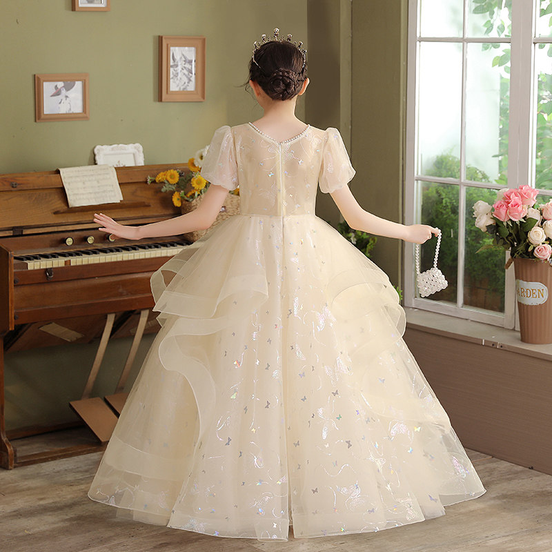 夏季儿童礼服公主裙高端女童钢琴演出服洋气小主持人生日花童婚纱,淘宝优惠券,粉丝福利购,淘宝优惠卷