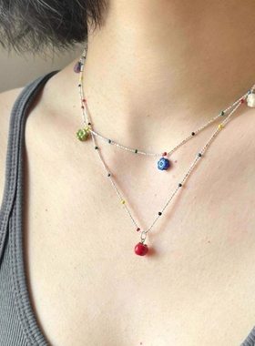 彩色小花朵锁骨链|超5000次加购
