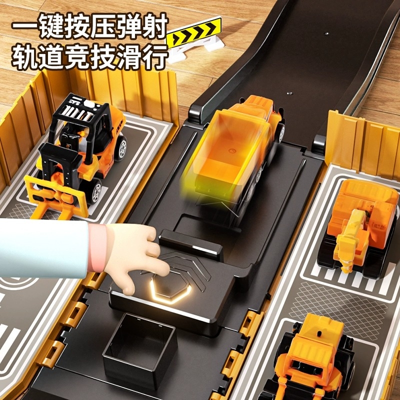 吊车挖掘机玩具车儿童工程车货柜车大型卡车男孩子3到6岁生日礼物 - 图1