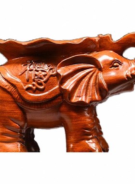 花梨木雕c大象换鞋凳摆件实木质雕刻大象凳子客厅沙发凳工艺品
