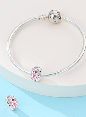 2025高级感学生运动手表珠子潘家风格白铜镀银百搭吊坠轻奢设计