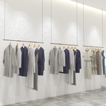 Clothing Store Steel Wire Show Rack Upper Wall Hanging Rod Stainless Steel Hanger Womens Clothing Store Straight Interplay Suspended Hanger Hung Hanger