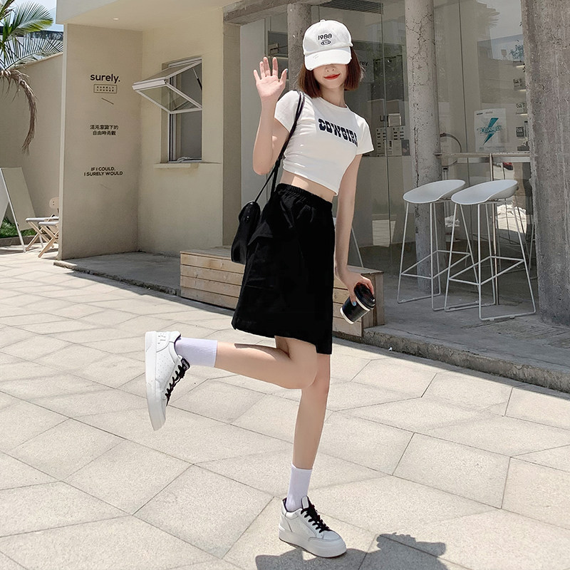 特大码高腰防走光工装a字带包臀裙 秋伊梵半身裙